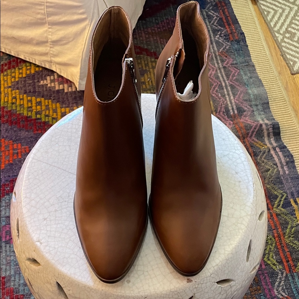 J.Crew brown leather booties